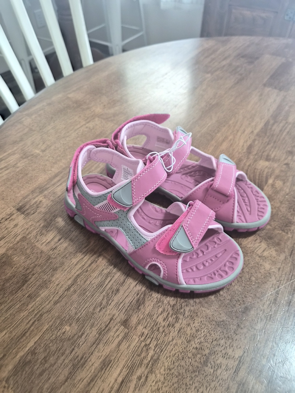 Kids Pink Adjustable Closed-Heel Sandals